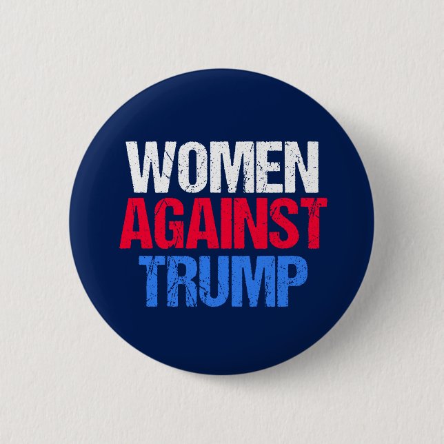 Badge Rond 5 Cm Les femmes contre Donald Trump (Devant)