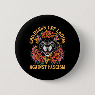 Badge Rond 5 Cm Les femmes de chat contre le fascisme Président Ka
