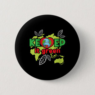 Badge Rond 5 Cm Les Femmes Le Gardent Vert - Protection De l'envir