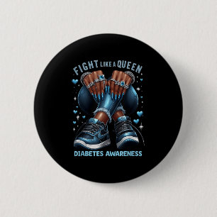 Badge Rond 5 Cm Les femmes noires combattent comme une reine pour