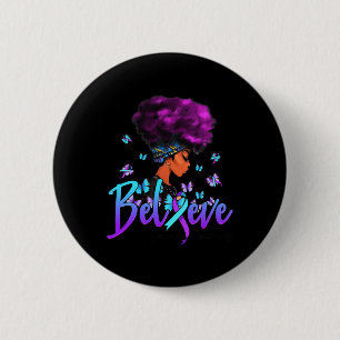 Badge Rond 5 Cm Les Femmes Noires Croient Le Suicide Violet Et Tur