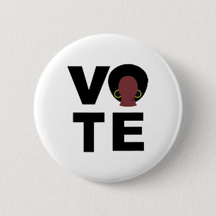 Badge Rond 5 Cm Les Femmes Noires Votent Élections Politiques Les