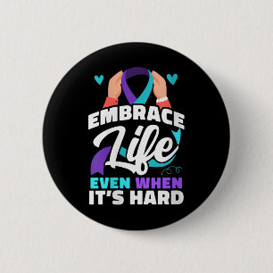 Badge Rond 5 Cm Les femmes s’engagent dans la vie même quand c’est