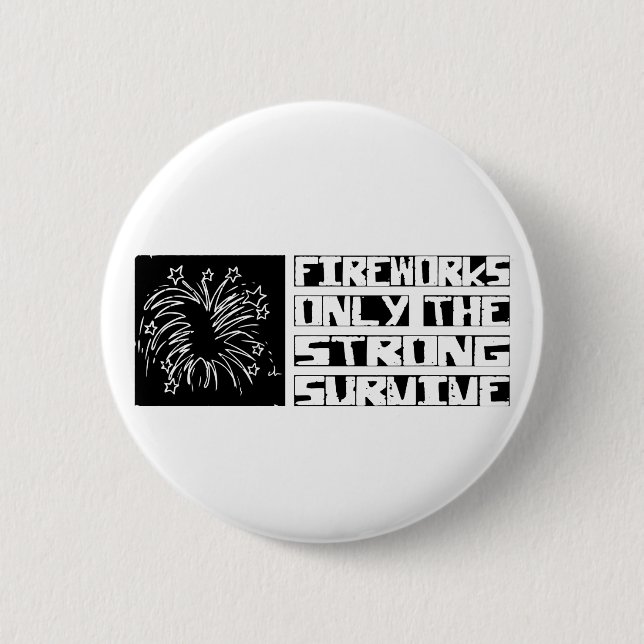 Badge Rond 5 Cm Les feux d'artifice survivent (Devant)