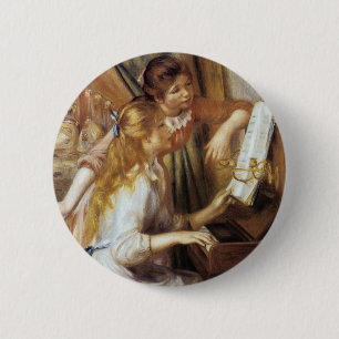 Badge Rond 5 Cm Les filles au piano