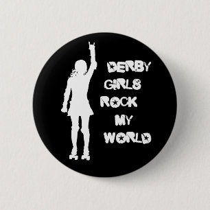 Badge Rond 5 Cm Les filles de Derby basculent mon bouton du monde