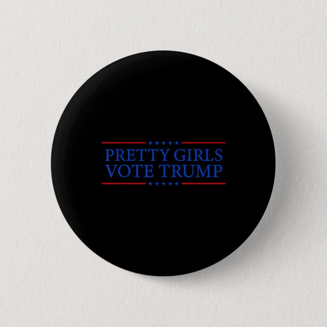 Badge Rond 5 Cm Les filles votent Trump  (Devant)
