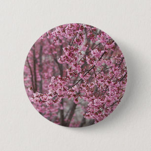 Badge Rond 5 Cm Les fleurs de cerisiers Sakura sont roses