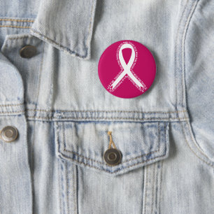 Badge Rond 5 Cm Les gars durs portent le cancer du sein rose Sensi