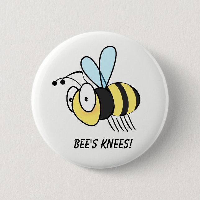 Badge Rond 5 Cm Les genoux de l'abeille ! Insigne de bouton (Devant)
