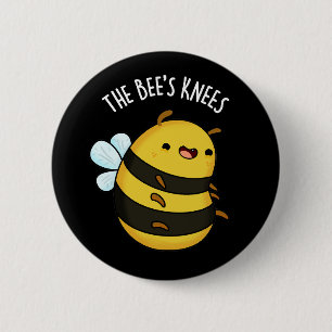 Badge Rond 5 Cm Les genoux des abeilles drôle Bumble Bee Pun Dark 