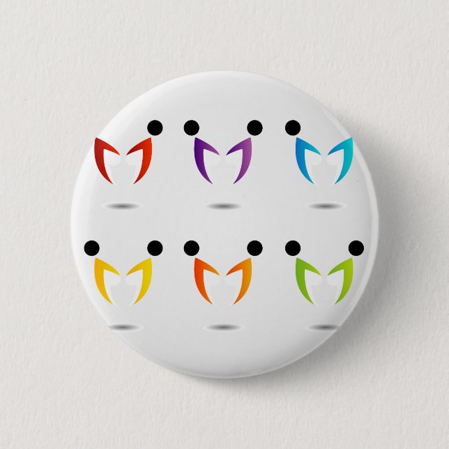 Badge Rond 5 Cm Les gens montrant ensemble l'unité (Devant)