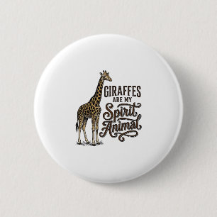 Badge Rond 5 Cm Les girafes sont mon animal spirituel conception d