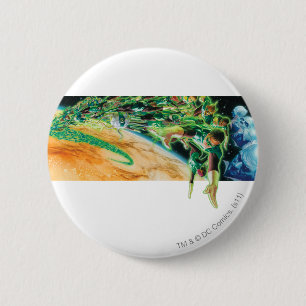 Badge Rond 5 Cm Les Gren Lanterns Volent dans l'espace