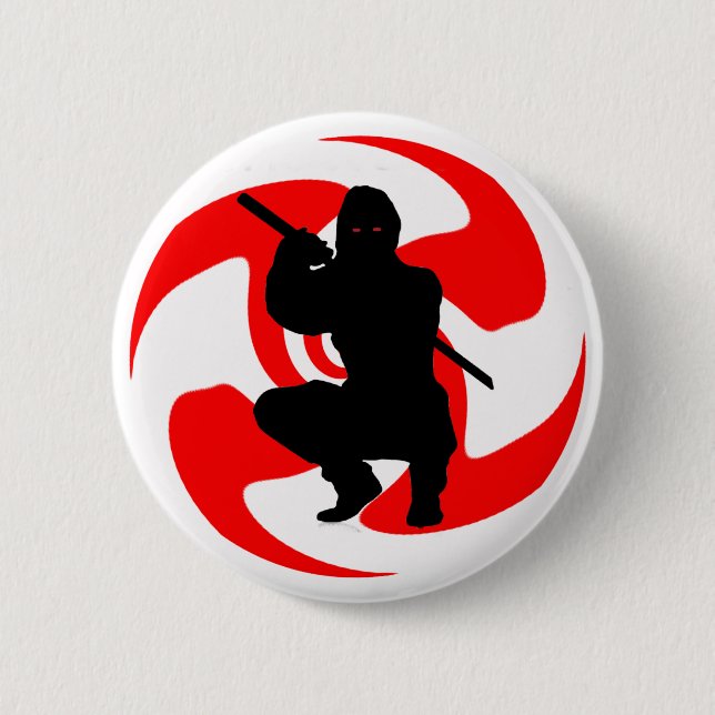 BADGE ROND 5 CM LES GRÈVES DE NINJA (Devant)