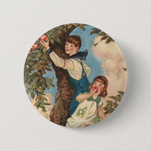 Badge Rond 5 Cm Les grimpeurs d'arbres (Devant)