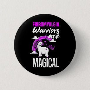 Badge Rond 5 Cm Les guerriers de la Fibromyalgie sont une licorne