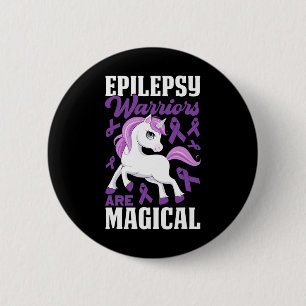 Badge Rond 5 Cm Les guerriers de l'épilepsie sont magiques violet 
