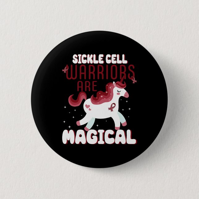 Badge Rond 5 Cm Les Guerriers Des Cellules De Faucille Sont Magiqu (Devant)