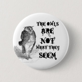 Badge Rond 5 Cm Les hiboux ne sont pas ce qui semblent ils