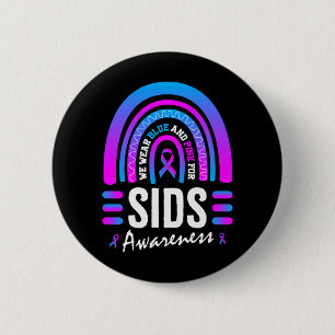 Badge Rond 5 Cm Les hommes en octobre portent du rose et du bleu p