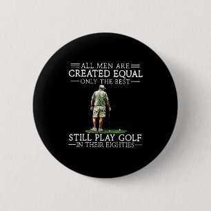 Badge Rond 5 Cm Les hommes jouent au golf Eighties Drôle de golfeu