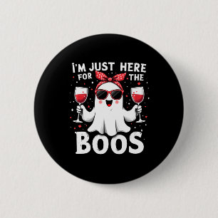 Badge Rond 5 Cm Les hommes sont ici pour les huées Mignon Hallowee