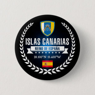 Badge Rond 5 Cm Les îles Canaries