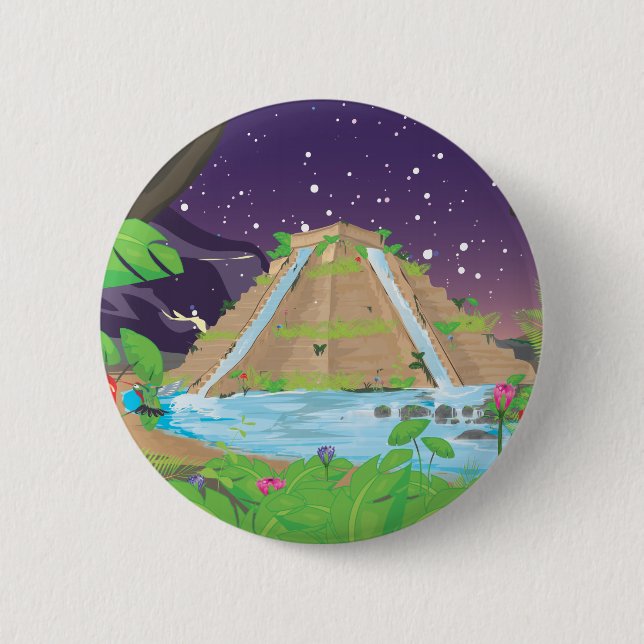 Badge Rond 5 Cm Les jardins suspendus de Babylone (Devant)