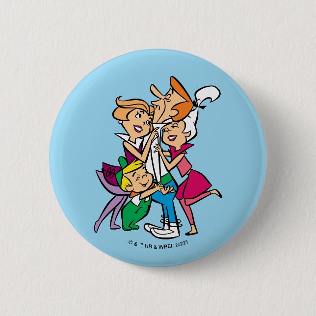Badge Rond 5 Cm Les Jetsons | La famille (Devant)