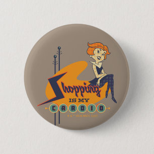 Badge Rond 5 Cm Les Jetsons   Le shopping est ma thérapie