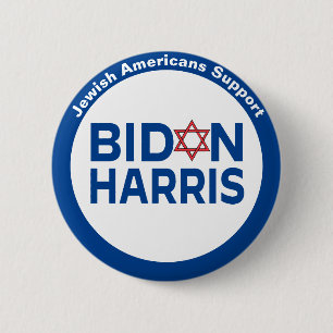 Badge Rond 5 Cm Les juifs américains soutiennent Biden Harris