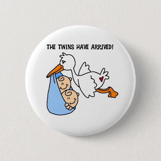 Badge Rond 5 Cm Les jumeaux sont arrivés (Devant)