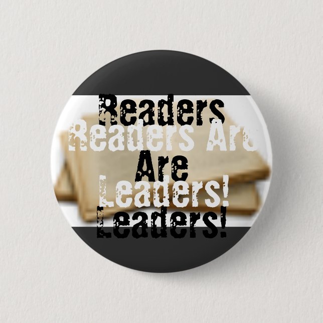 Badge Rond 5 Cm Les Lecteurs Sont Des Leaders (Devant)