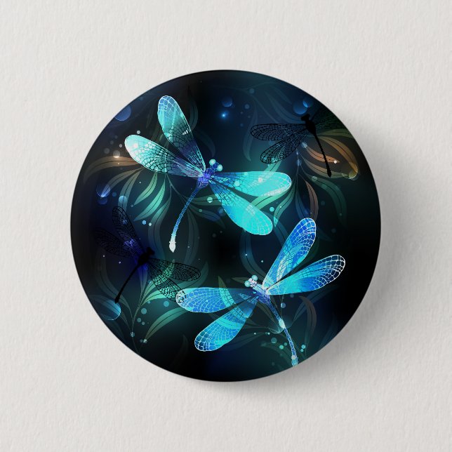 Badge Rond 5 Cm Les libellules du lac (Devant)