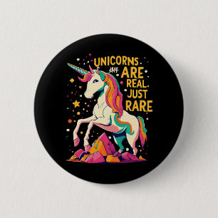 Badge Rond 5 Cm Les licornes sont réelles, juste rares