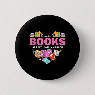 Badge Rond 5 Cm Les Livres Sont Mon Amour Langue Lecture Louvain B