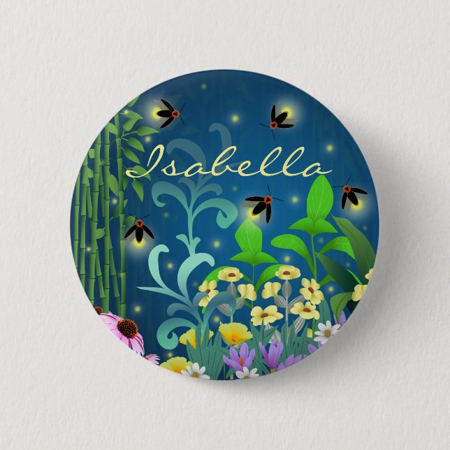 Badge Rond 5 Cm Les lucioles (Devant)