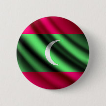 Les Maldives ondulant le bouton de pinback de