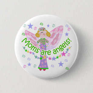 Badge Rond 5 Cm Les mamans sont des anges