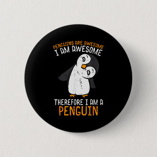 Badge Rond 5 Cm Les manchots sont géniaux donc garçons filles enfa
