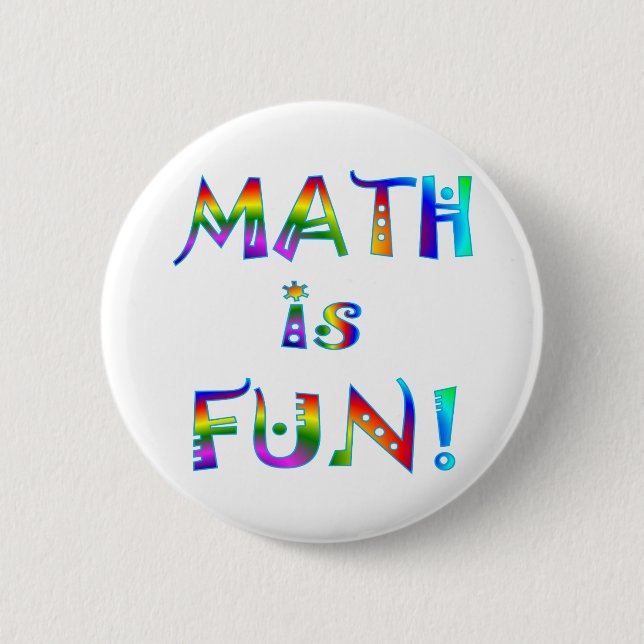 Badge Rond 5 Cm Les maths sont amusement (Devant)