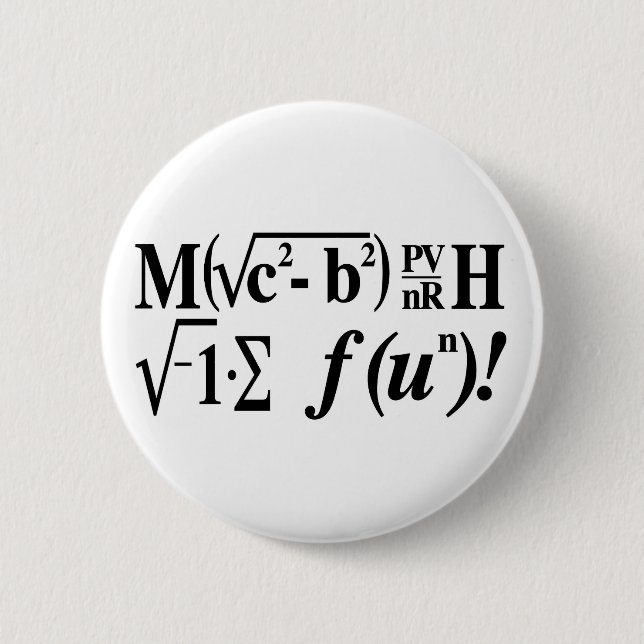 Badge Rond 5 Cm Les maths sont amusement ! (Devant)