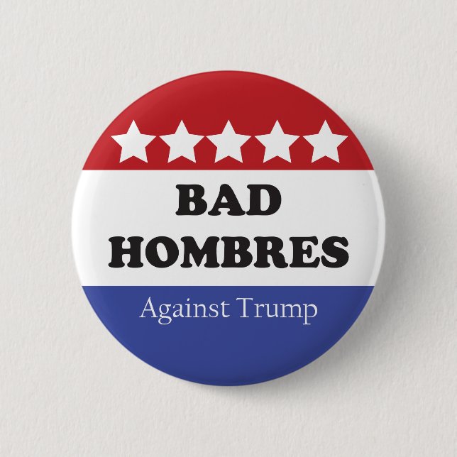 Badge Rond 5 Cm Les mauvaises hombres contre Trump (Devant)