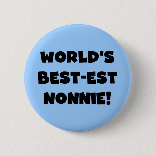 Badge Rond 5 Cm Les meilleurs cadeaux Nonnie du monde de Black Tex (Devant)