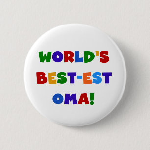 Badge Rond 5 Cm Les meilleurs cadeaux Oma Bright Colors du monde
