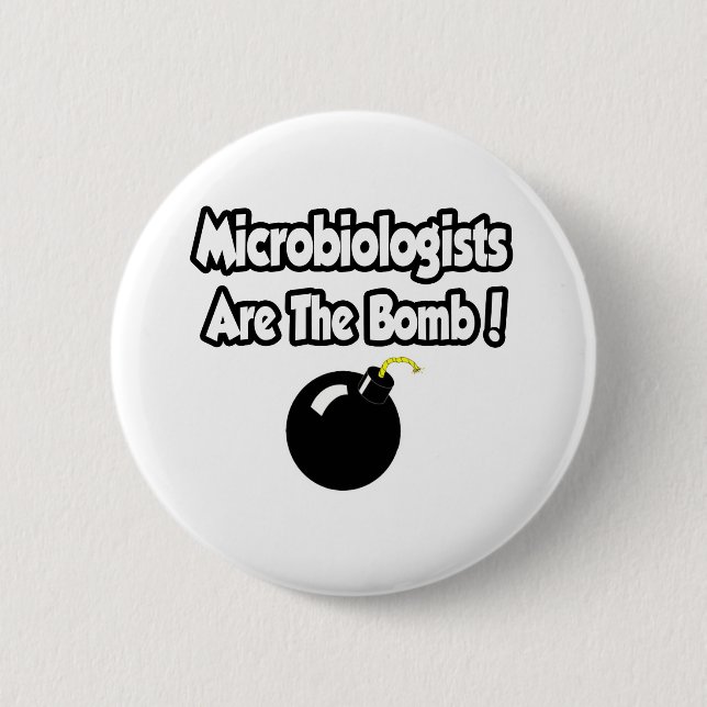 Badge Rond 5 Cm Les Microbiologistes Sont La Bombe ! (Devant)