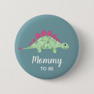 Badge Rond 5 Cm Les mignons dinosaures, Baby shower pour maman