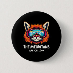 Badge Rond 5 Cm Les Montagnes Appelent Amoureux des chats Mountain