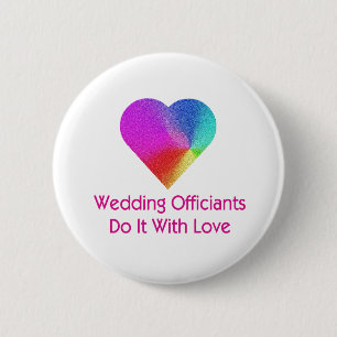 Badge Rond 5 Cm Les Officiers mariages Le Font Avec Amour